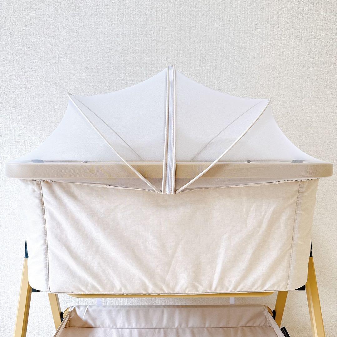 【美品】HZDMJ ベビーベッド　折りたたみ 添い寝 新生児用　コンパクト　蚊帳