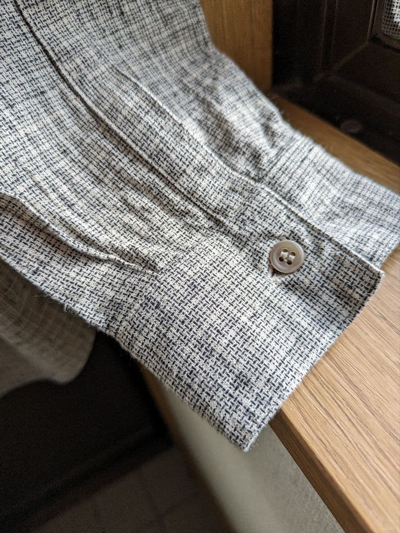 2025年 evam evaコットンリネン　チェックシャツ　30,800円