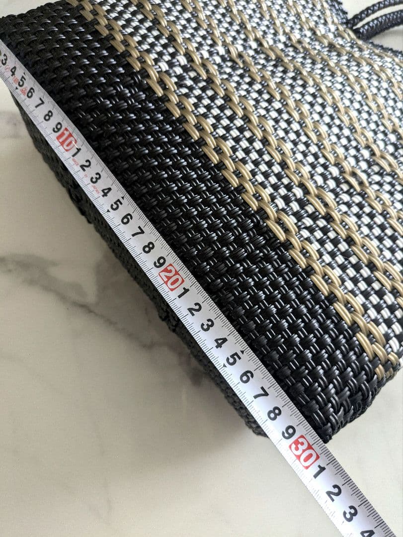 レトラ ゴールド✕ブラック かごバッグ メルカドバッグ Letra 黒金 美品