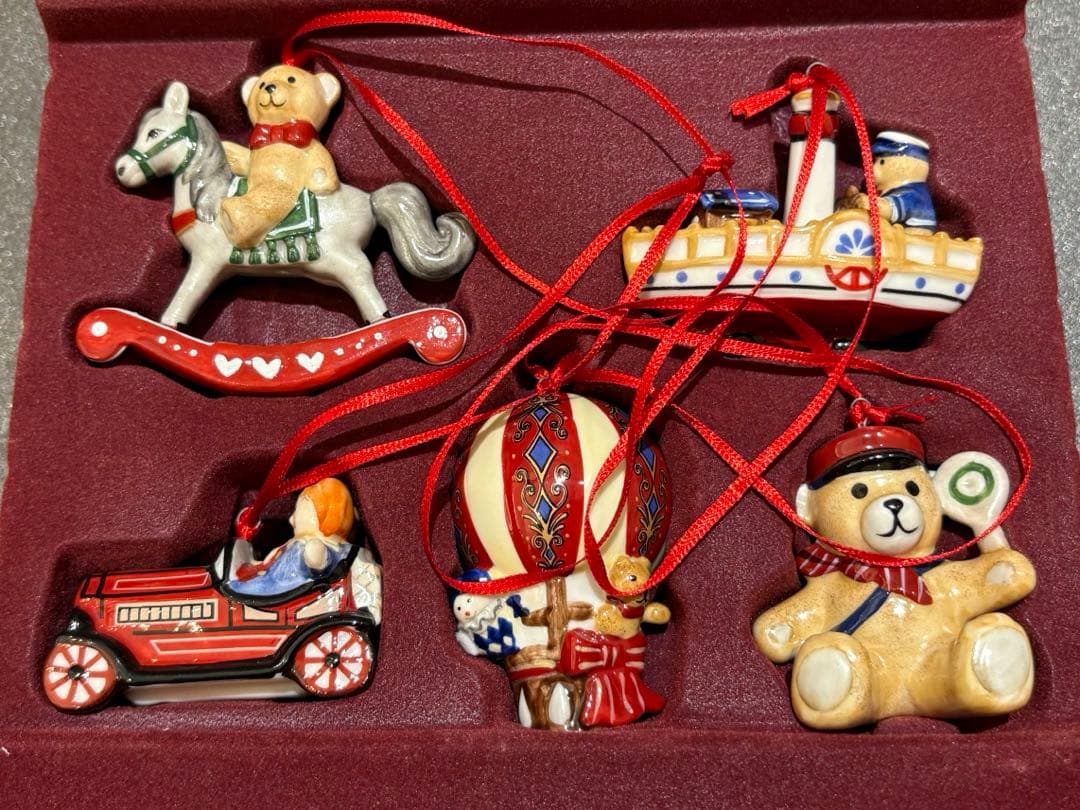 【レア箱付き】ビレロイ＆ボッホ　クリスマスオーナメント　クマ　5個セット