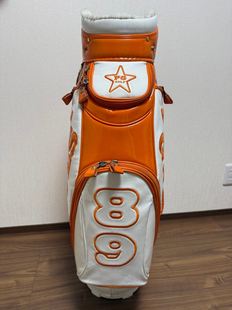 PEARLY GATES ゴルフバッグ 89 オレンジ/ホワイト