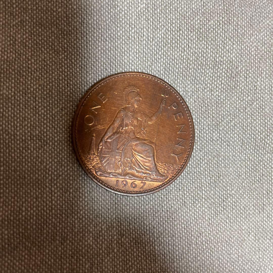 ワンペニー　one penny エリザベス2世 1967