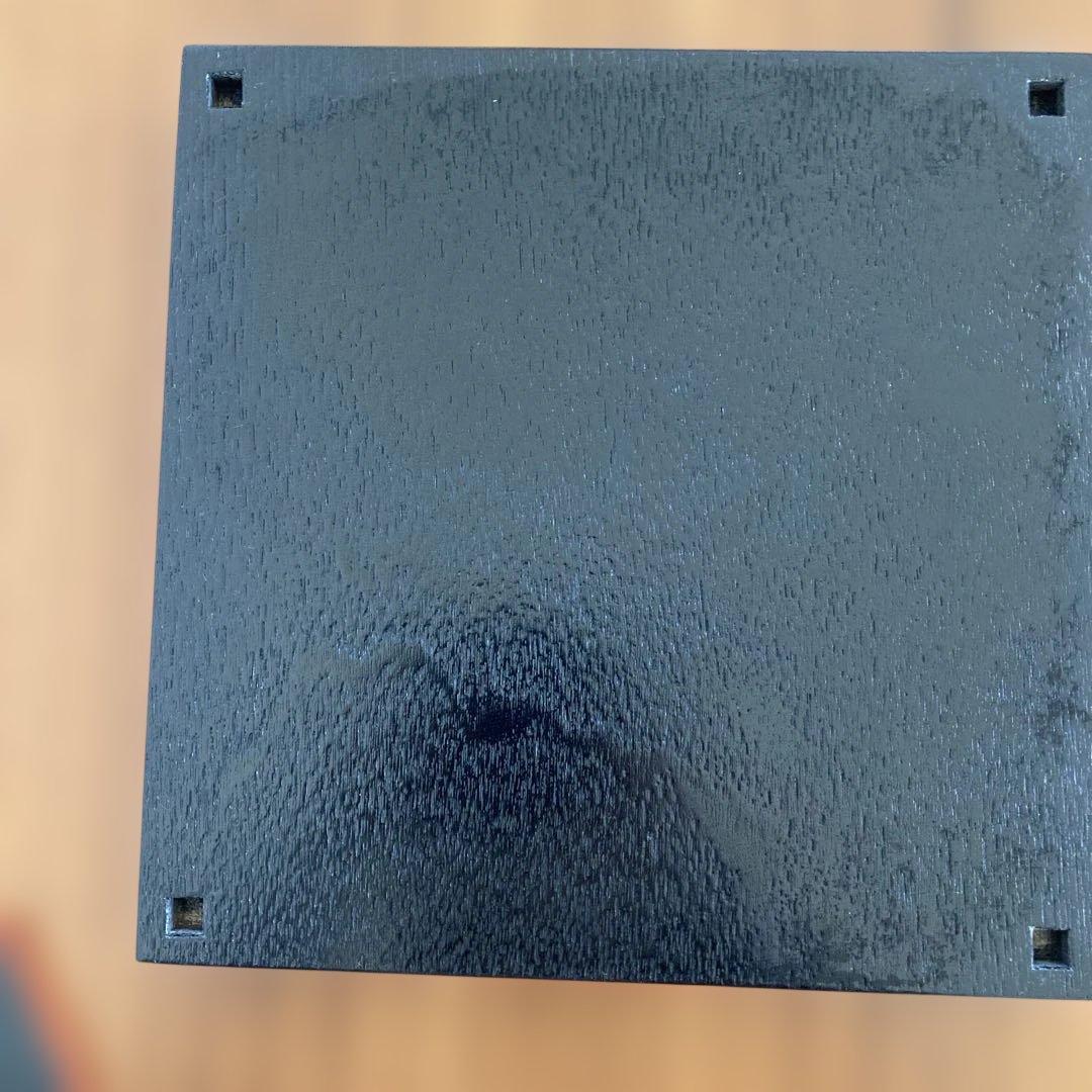 茶道具　更好棚　玄々斎好　桐材　黒掻合塗爪紅