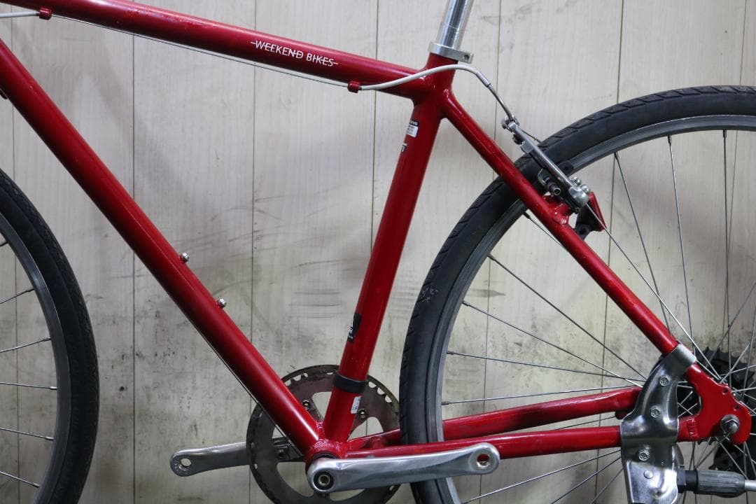 あさひ製WEEKEND アルミ 700C シマノ7速 460mm RED クロス