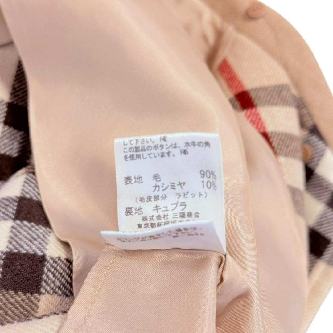 BURBERRY LONDON カシミヤ ウール キャメル メガチェック L