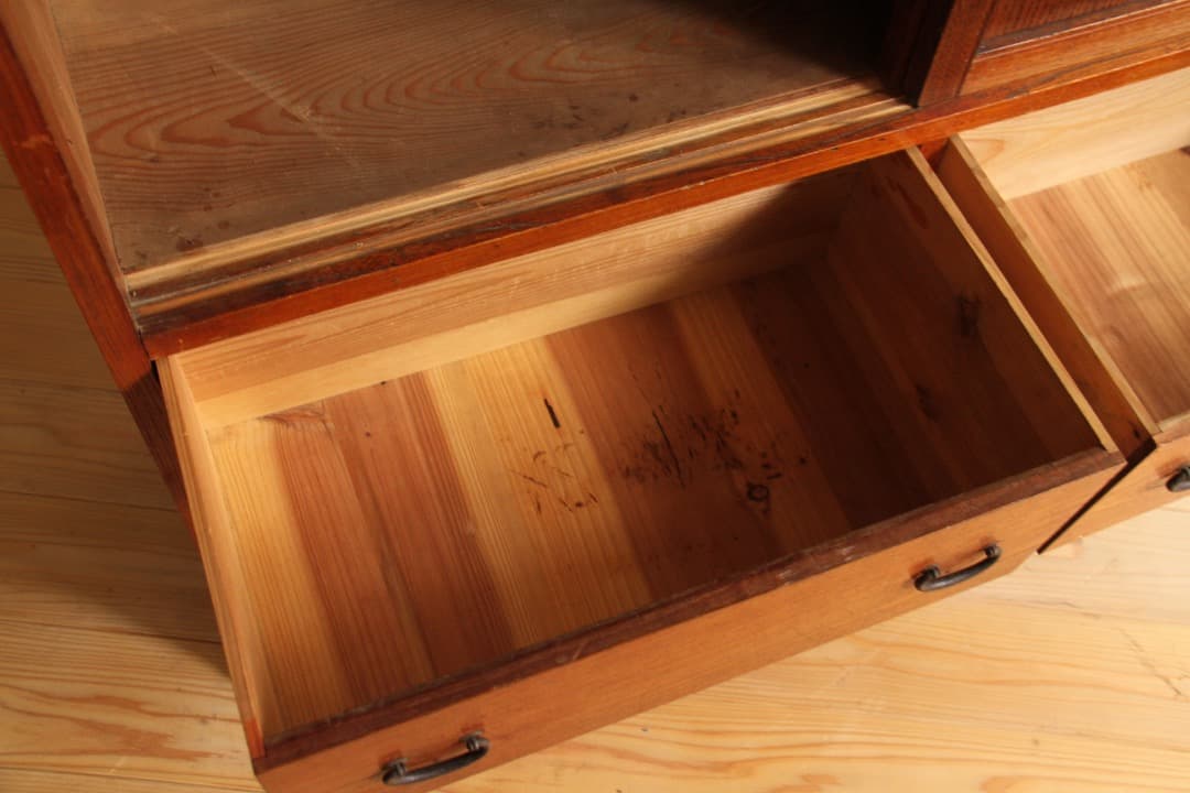 収納棚　食器棚　木製　古道具　古家具　和家具　ビンテージ　アンティーク　レトロ