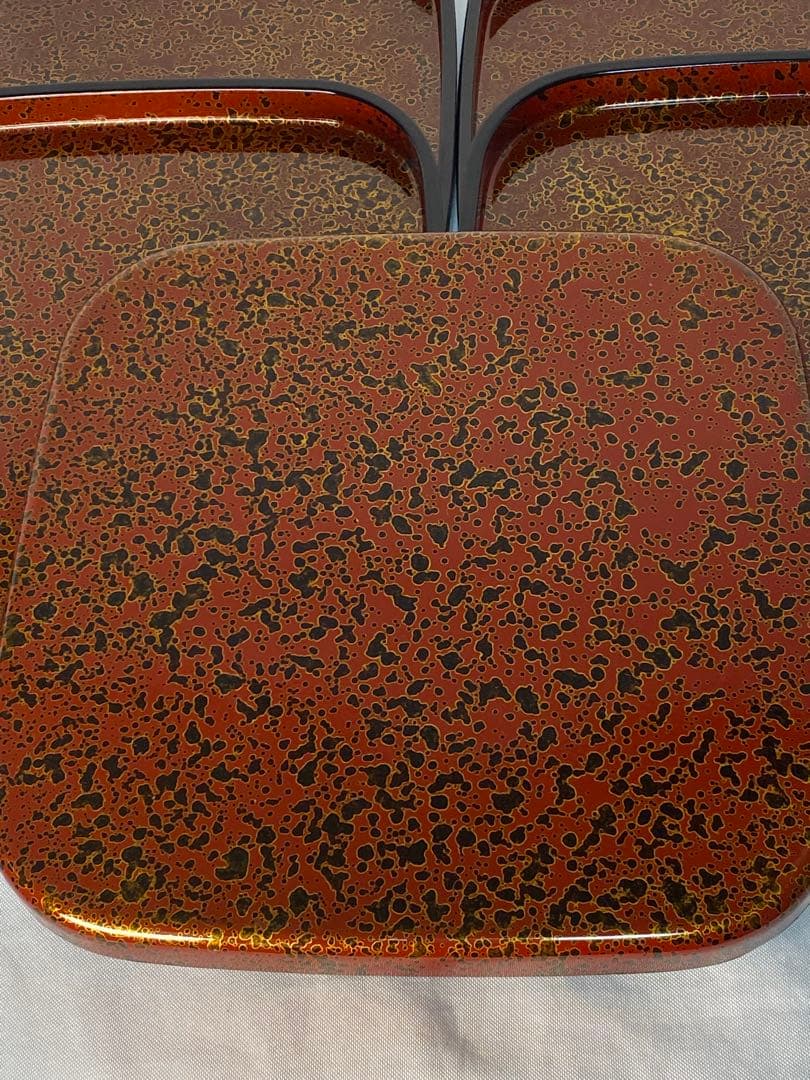 2299❣️津軽塗　角盆　5枚セット