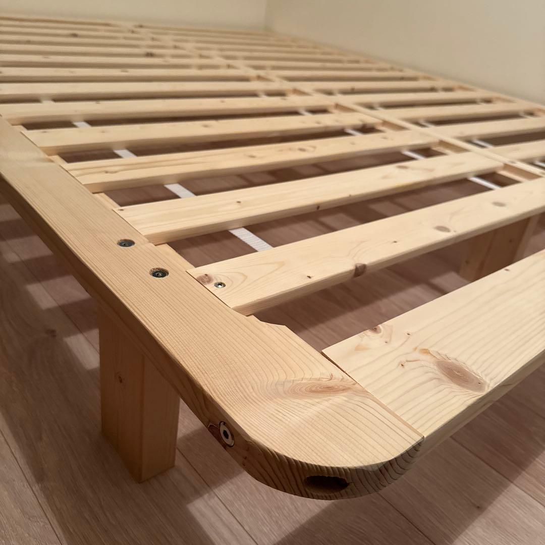 【引き取り優先】すのこベッド　クイーンサイズ　ロウヤ　LOWYA