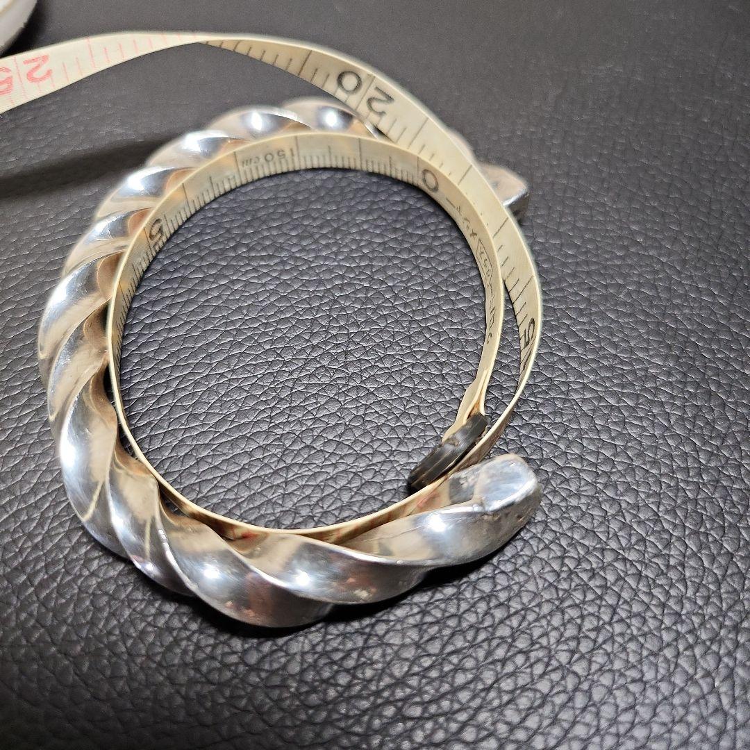 シルバー925 ツイストデザイン バングル