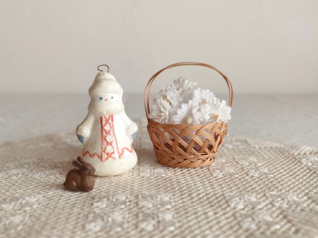 【mkuさま】 small basket ❀ 飴色のステキな バスケット