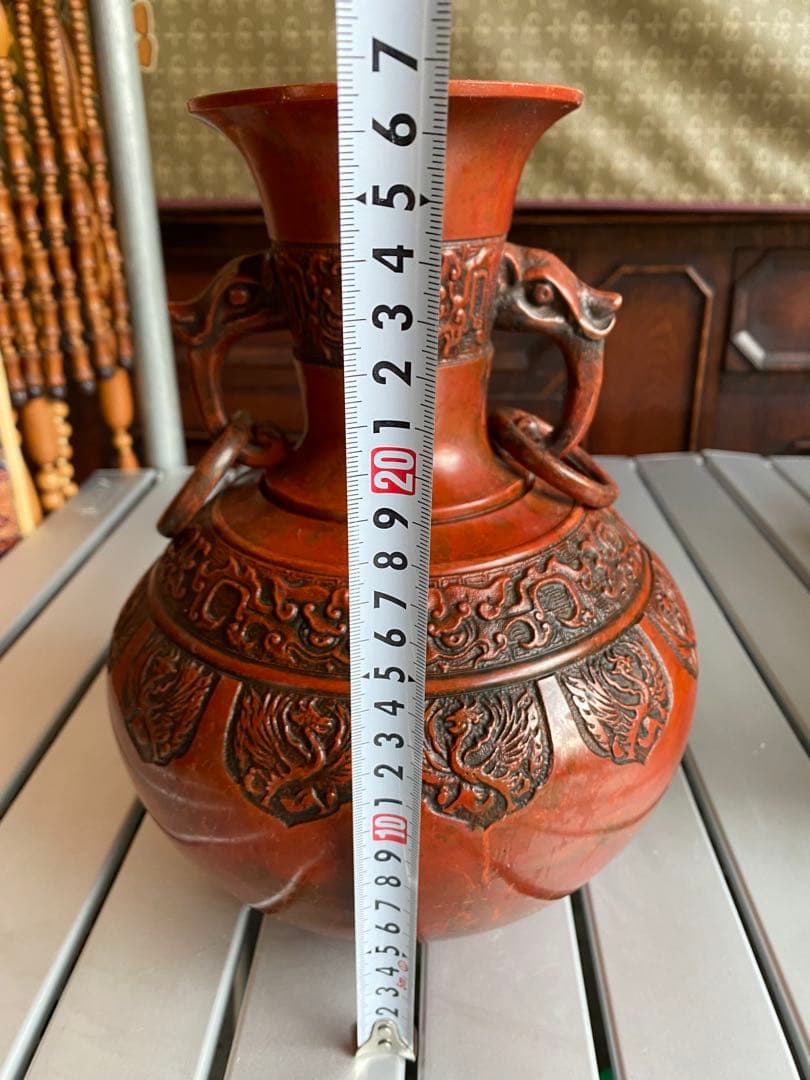 銅器　花瓶　伝統工芸　赤銅