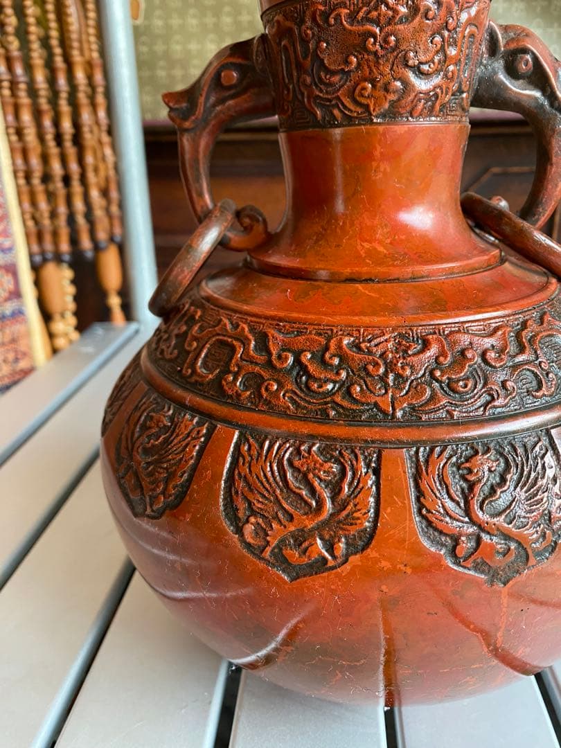 銅器　花瓶　伝統工芸　赤銅