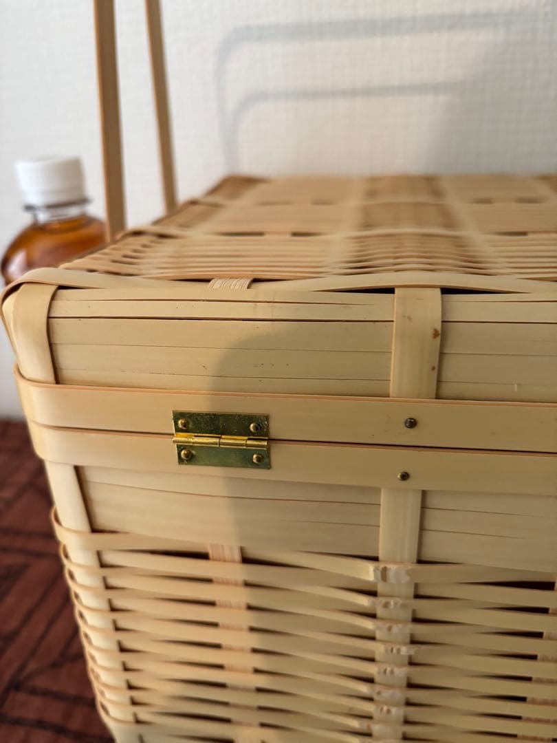 白竹　ピクニックバスケット　1点 竹かご 行楽　お弁当