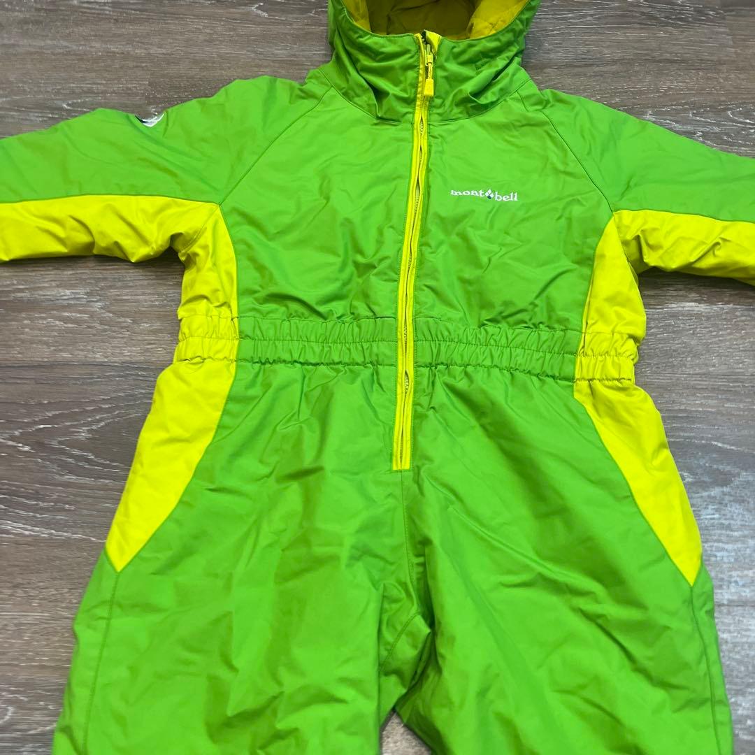 モンベル キッズ スノーウェア つなぎ 120㎝ グリーンジャンプスーツ