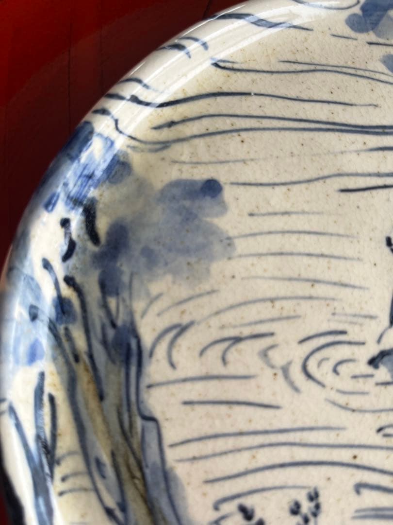 美品　作家　ムーニーともみさん　絵皿　益子陶器市　一点物