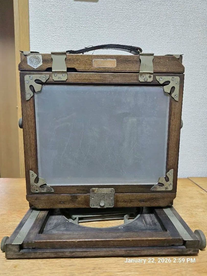 大判カメラ 木製 折りたたみ式 FUJINAR 4.5/135mm