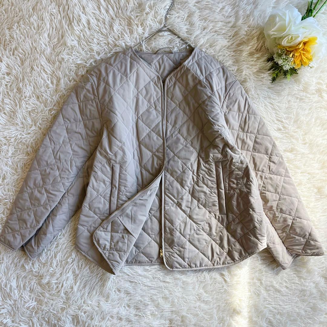 美品 23区 ライナー付き フーディーモッズコート 大きいサイズ 44 ベージュ