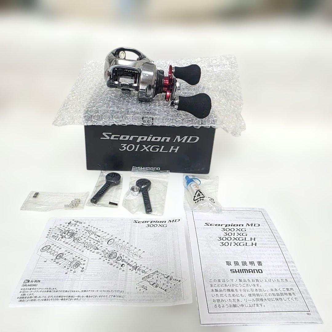 【142】美品 シマノ スコーピオンMD 301XGLHベイトリール【左巻き】
