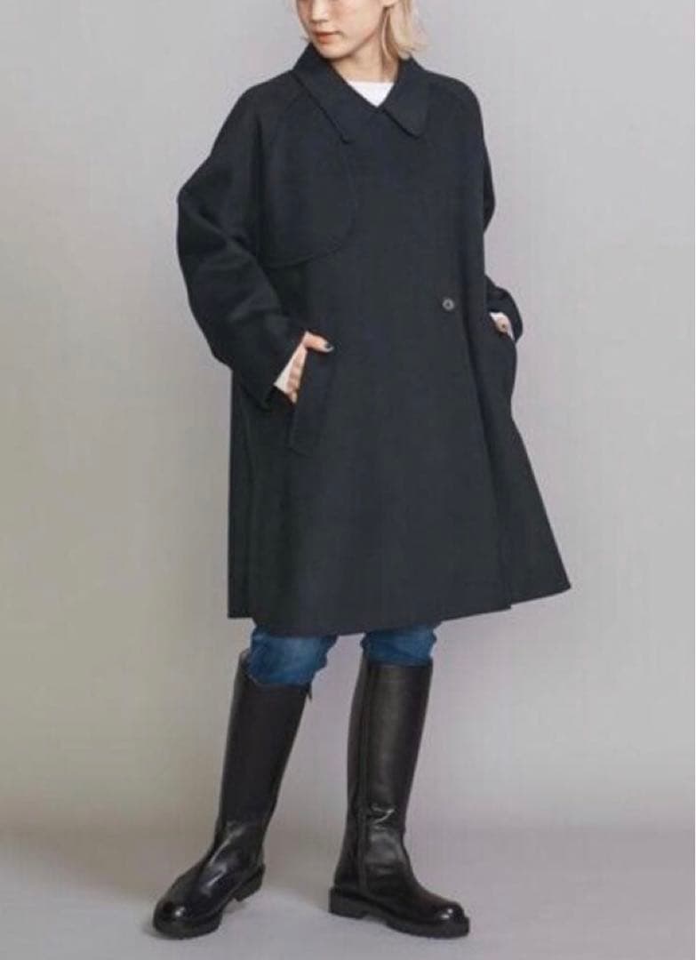 Beauty & Youth リバー ポンチョ コート Dark Green M