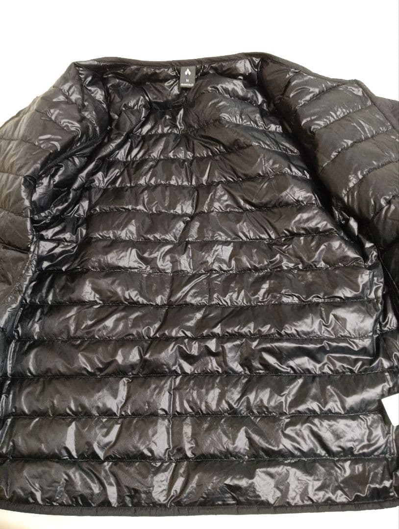 montbell　美品　メンズ　スペリオダウンラウンドネックT　ブラック　黒