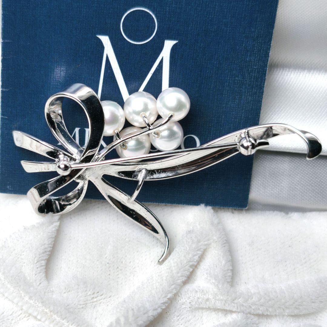 【美品 最高級】ミキモト ブローチ パール リボン 愛子様 ご着用 箱付き
