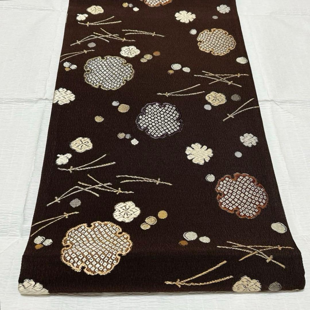 【専用】織文意匠鈴木　袋帯　唐織　西陣織　正絹　金銀糸　落款あり　福楽錦