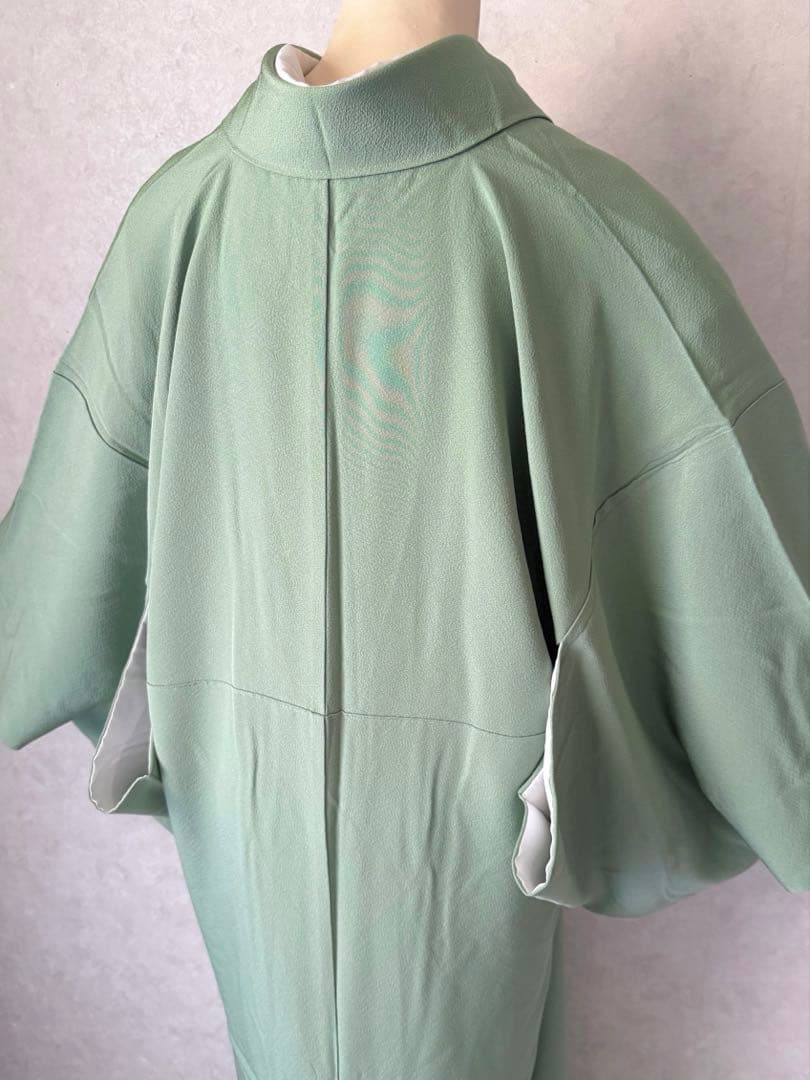 a14【特価】美品 正絹 色無地 裄 67