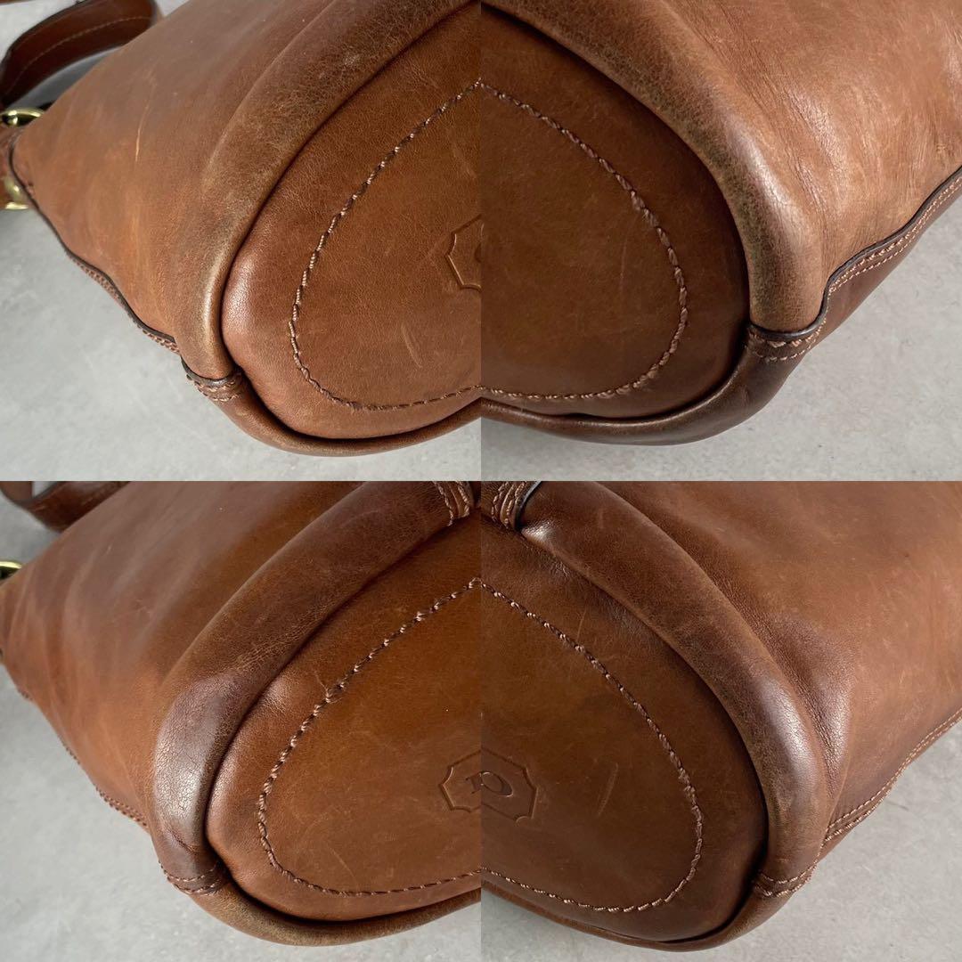 ✨美品✨コーチ　ブリーカー　ショルダーバッグ バケツ型　レザー　ブラウン