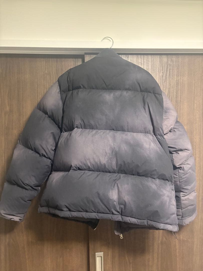 グレー ジッパー付きダウンジャケット