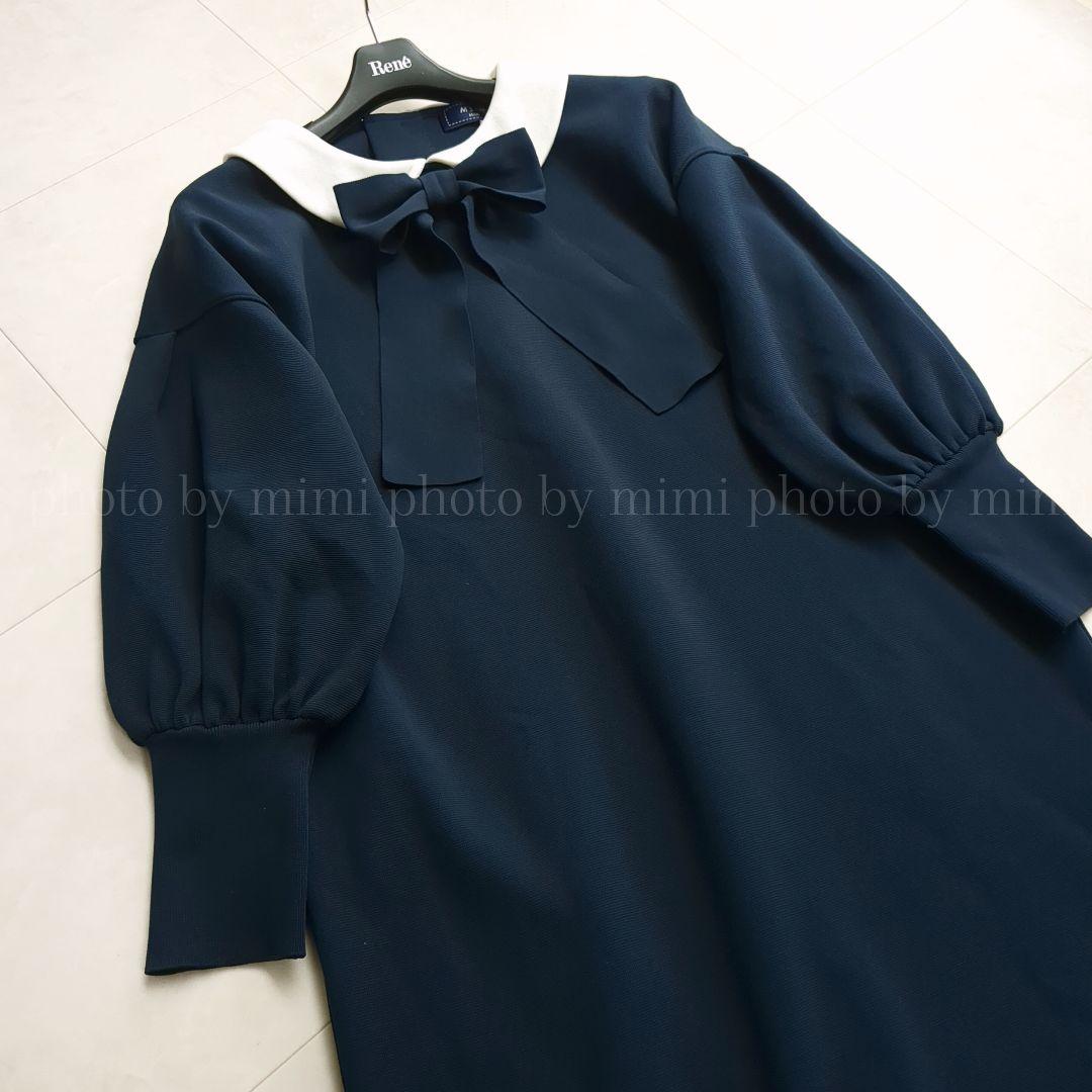 M'S GRACY*カタログ掲載*白襟付きニットワンピース