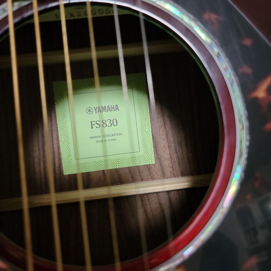 YAMAHA　アコースティックギター FS830　DSR　収納ケース付き　美品