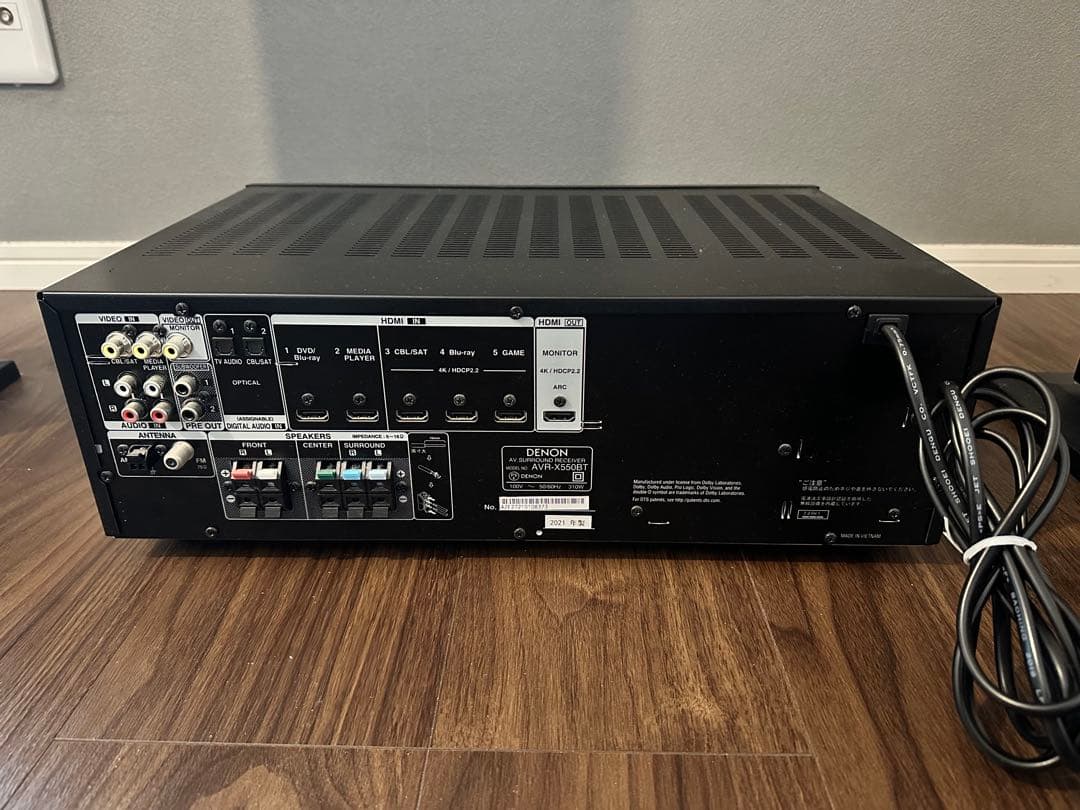 「ホームシアターセット」DENON AVR-X550BT 5.1ch