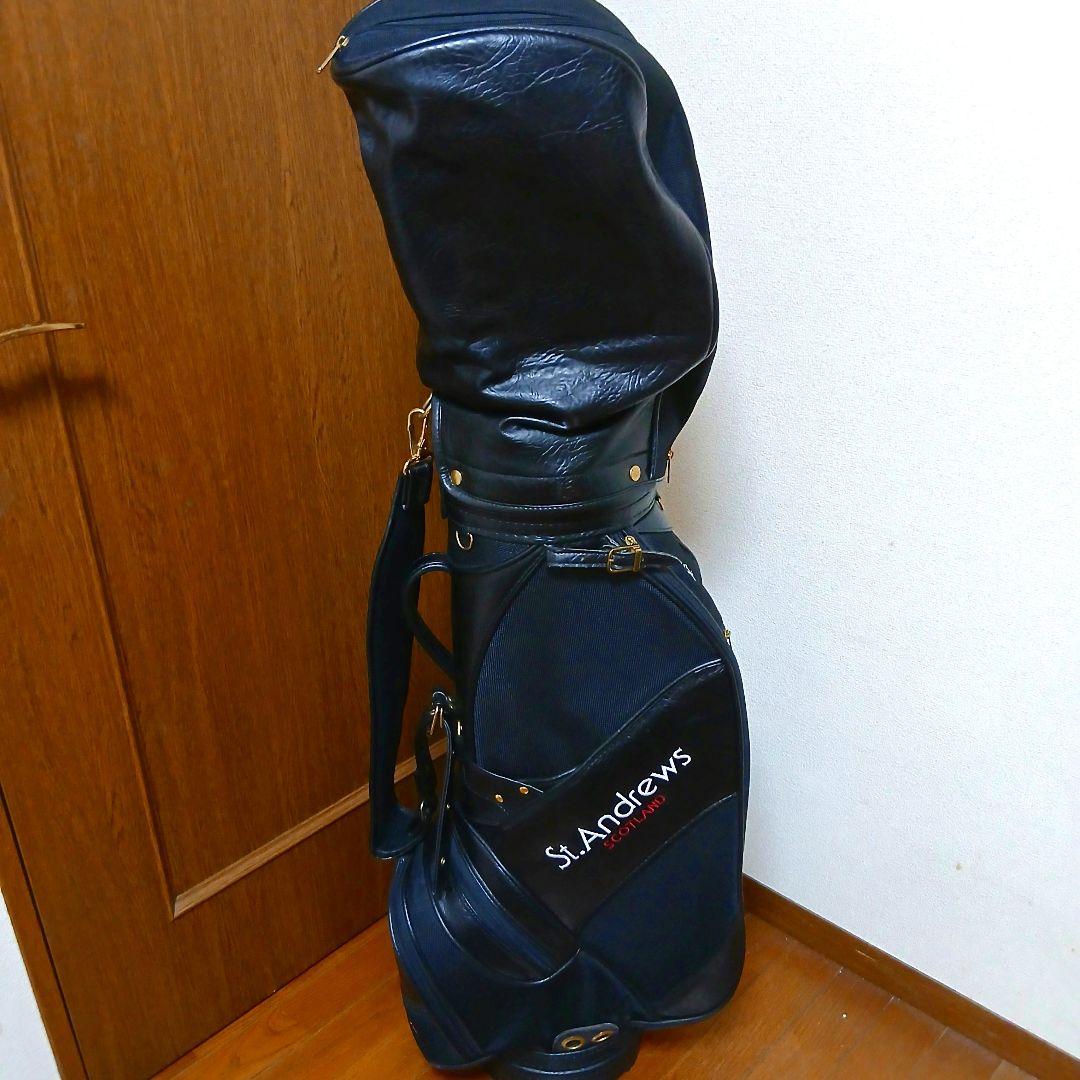 St.Andrews　セントアンドリュース　キャディバッグ 　ブラック　レザー