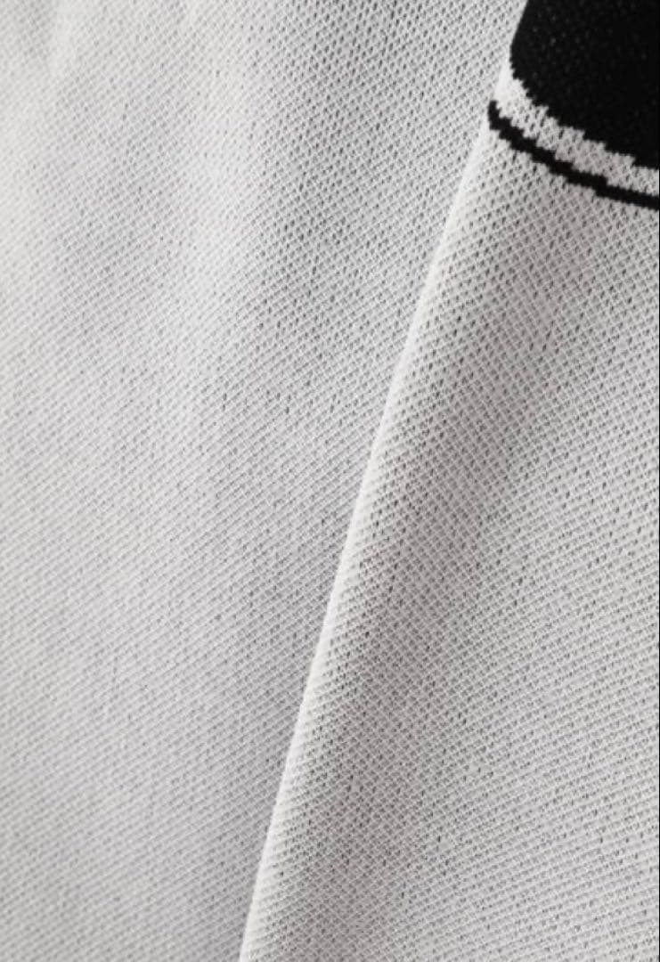 新品 パーリーゲイツ ジャックバニー ゴシックロゴWジャガードニット(6)LL白