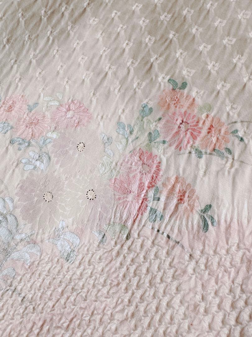 【訳あり特別価格】　正絹　訪問着　総絞り　四季華合わせ