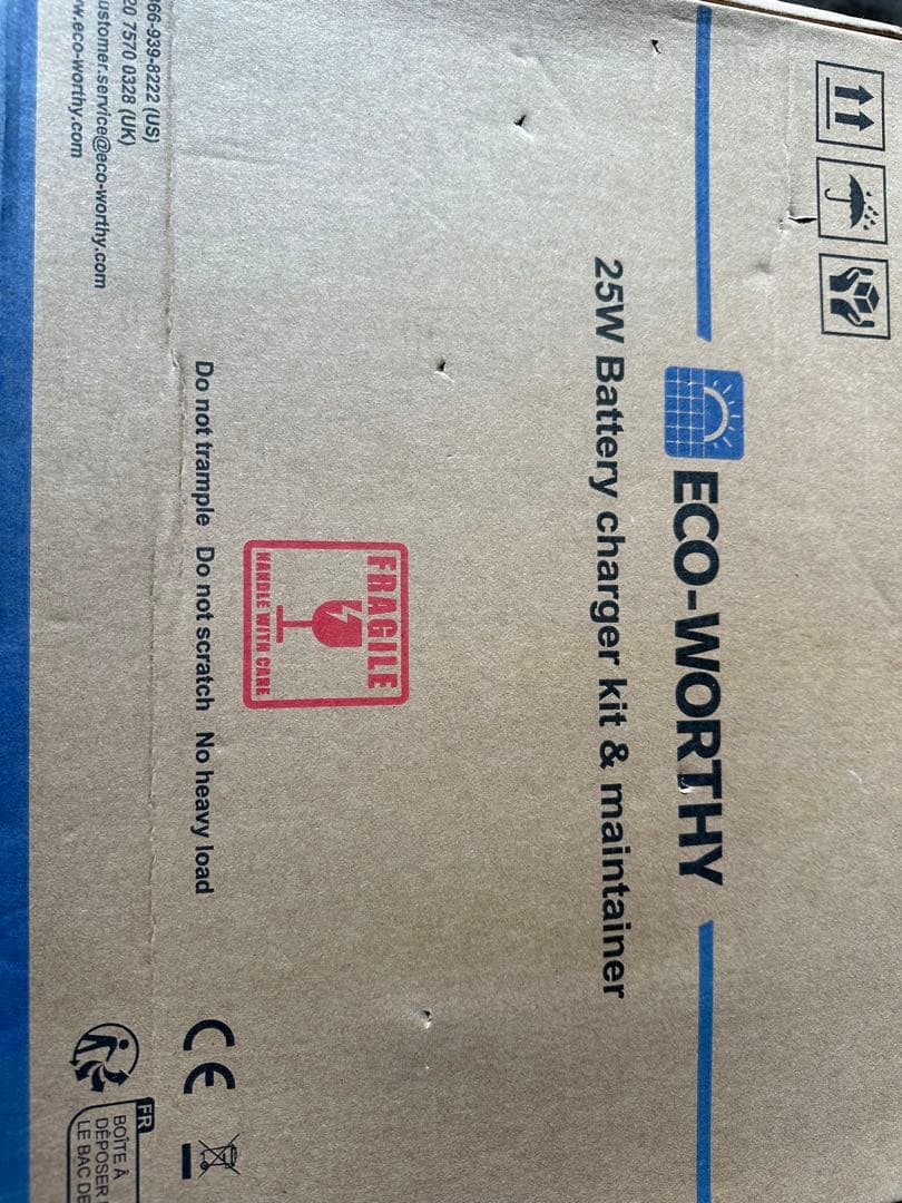 ECO-WORTHY 25W 12ソーラーパネルキット チャージーコントローラー