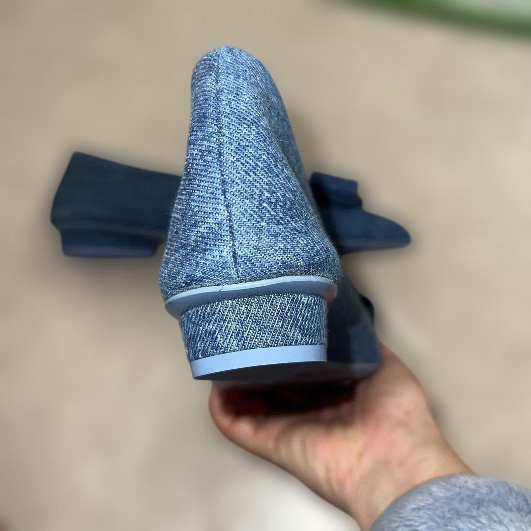 Salvatore Ferragamo デニム フラットシューズ 7.5