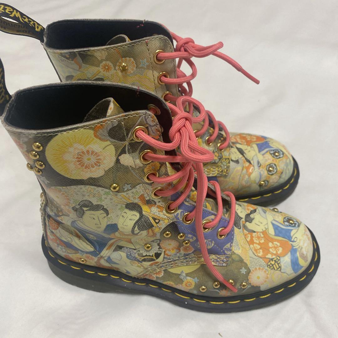 専用　Dr.Martin UK4 和柄　8ホールブーツ UK4 約23.5cm