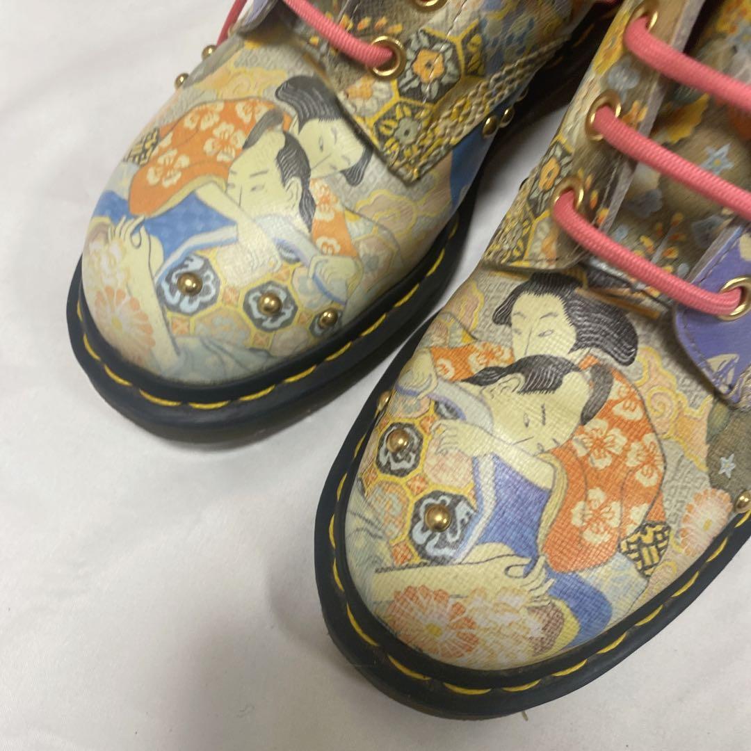 専用　Dr.Martin UK4 和柄　8ホールブーツ UK4 約23.5cm