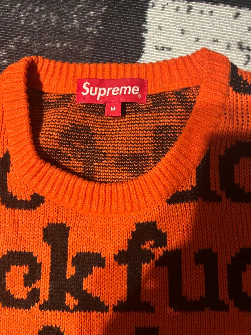 トップス supreme fuck knit sweater