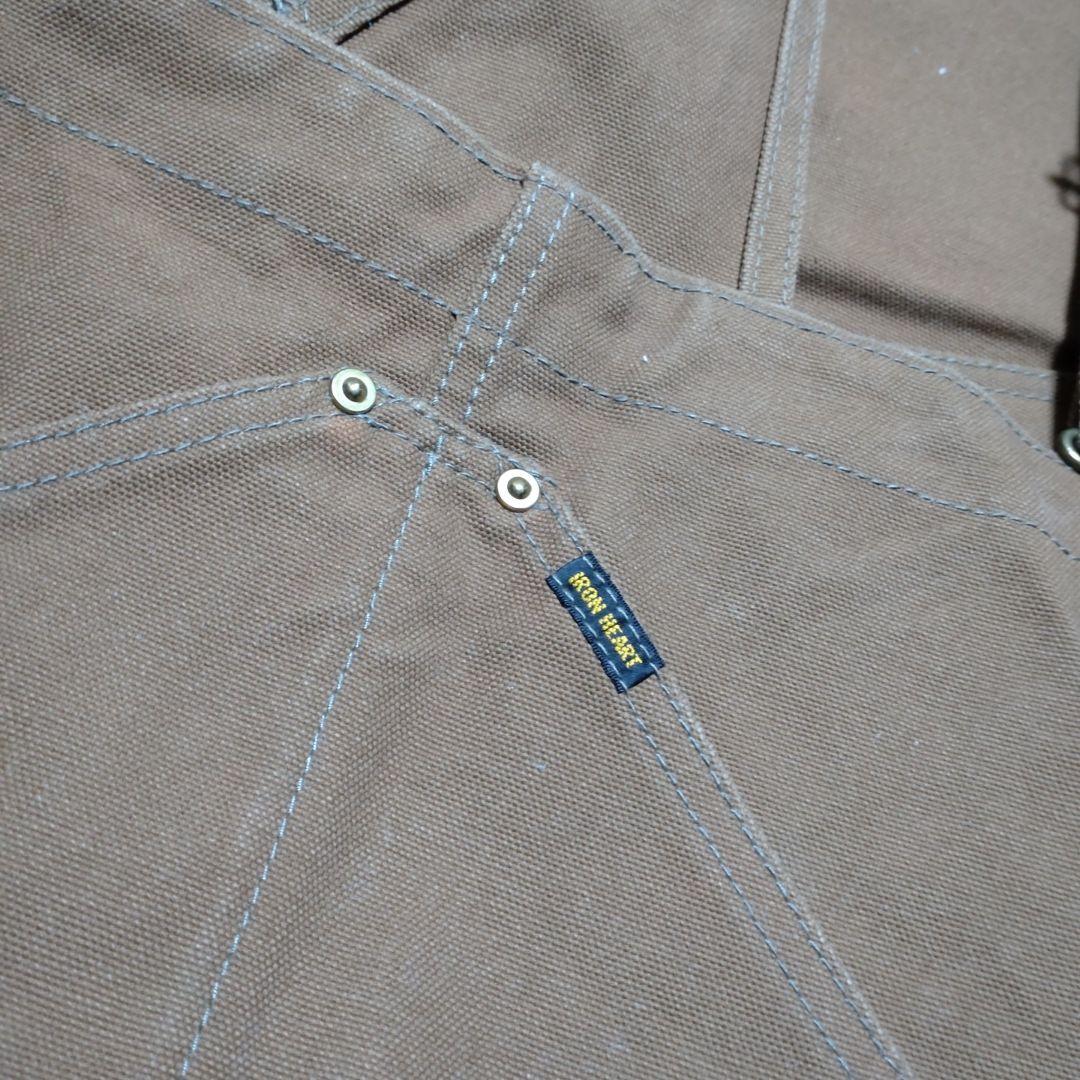 アイアンハート　brownダック　オーバーオール　サイズ38