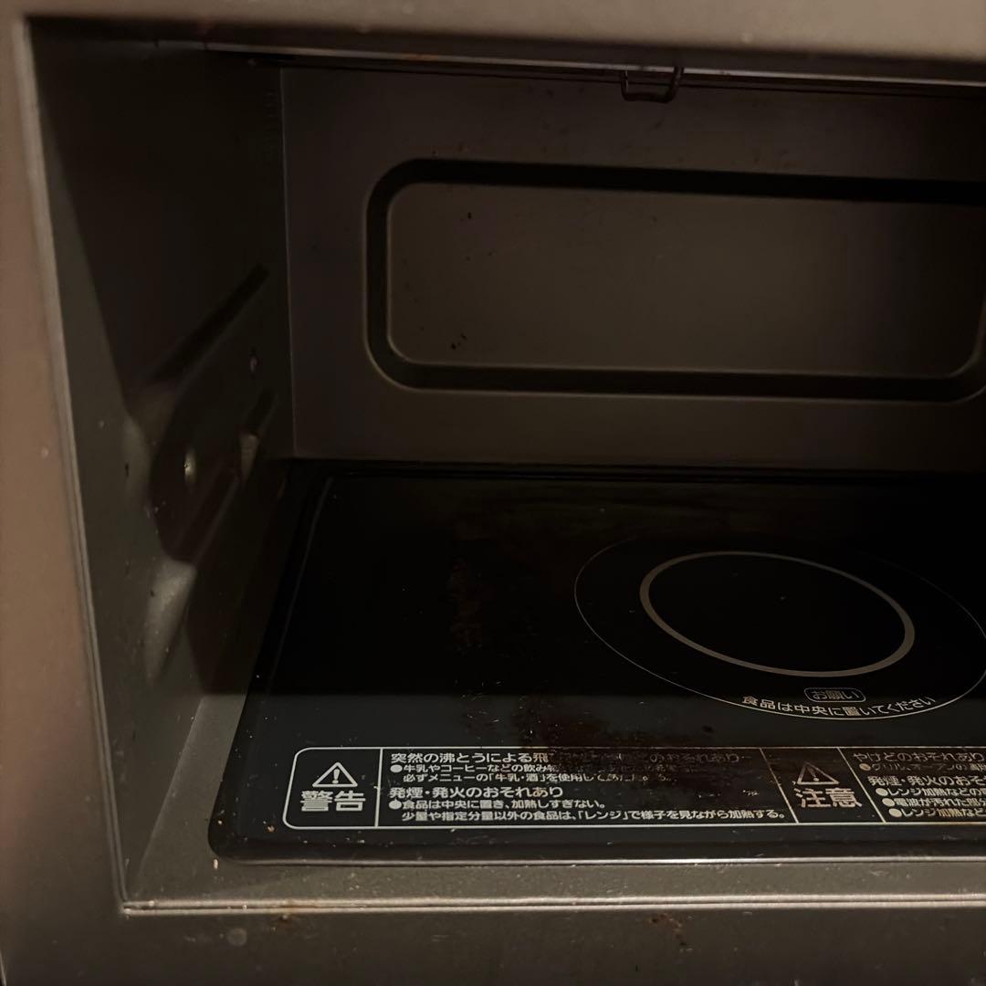 【中古】IRIS OHYAMA 電子レンジ ブラック 2022年製