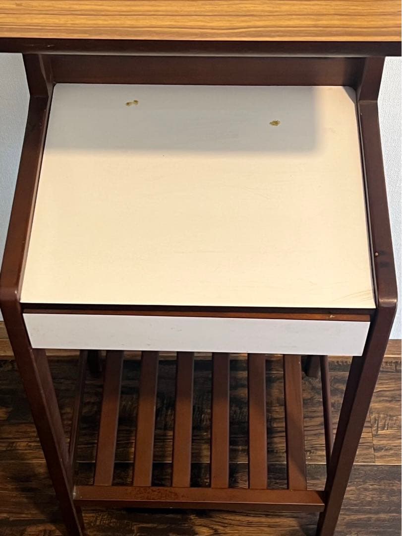 karimoku 電話台 サイドテーブル オールドカリモク 花台 木製