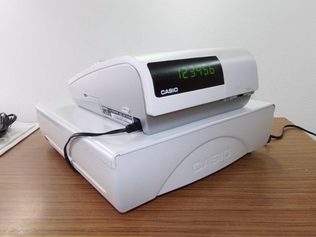 ケーブル付38店名領収書設定無料カシオTE-400インボイスレジスターSDカード