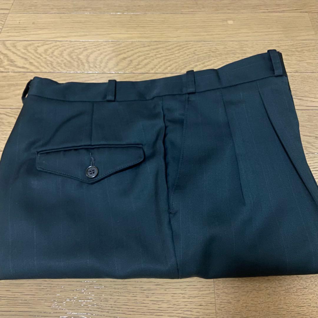 【稀少】スーツ　セットアップ　古着ビンテージ　ダークグリーン　ジャケット　式