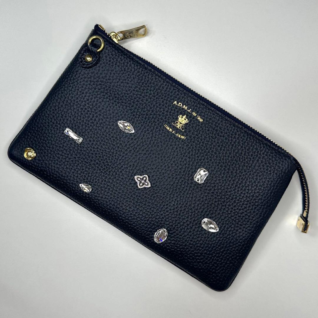希少【未使用】ADMJ 牛革 アールデコ ポーチウォレット レア