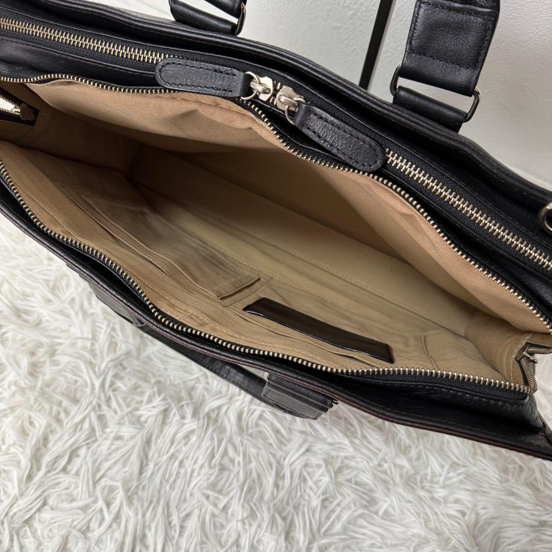 COMPLEX GARDENS ビジネスバッグ 牛革 2層式 2way 大容量