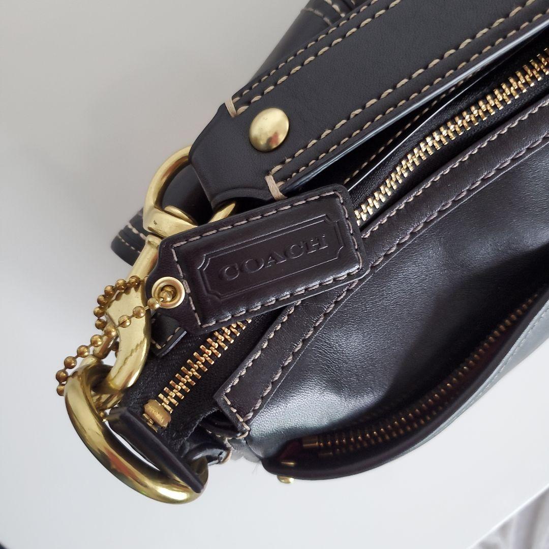 美品　COACH コーチ　ショルダーバッグ　トートバッグ　レザー　黒　レディース
