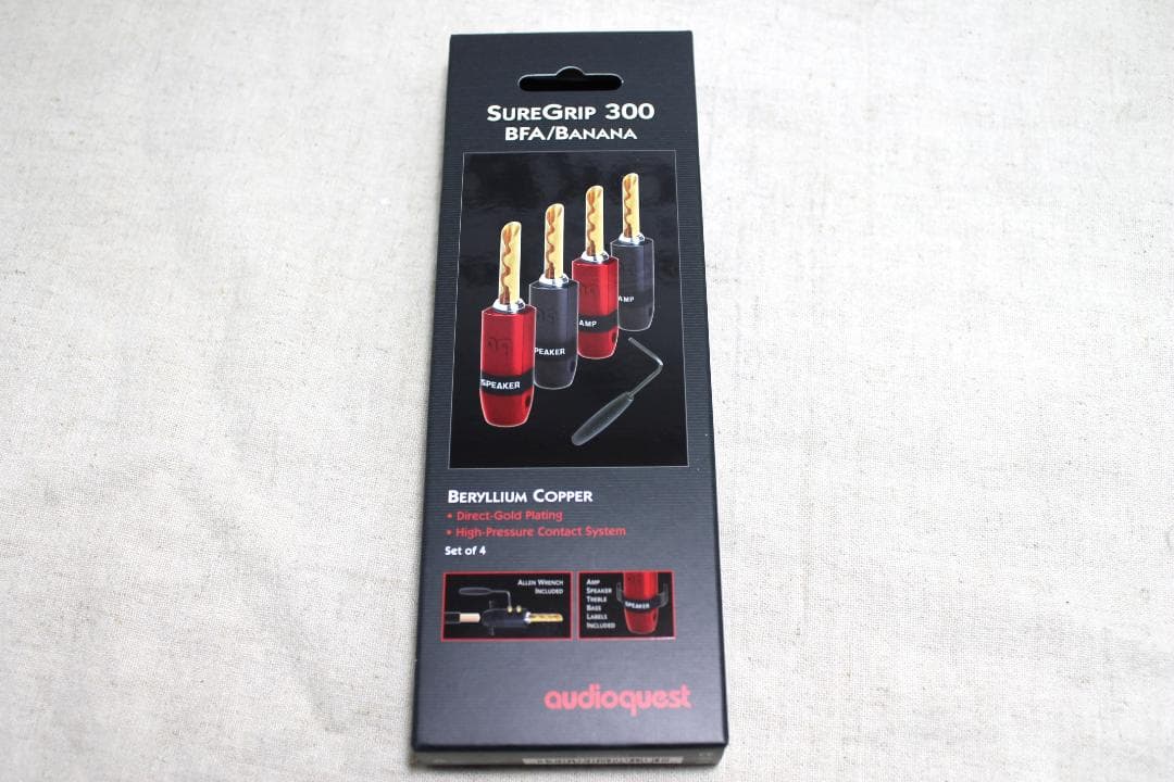 AudioQuest SureGrip 300 BFA バナナプラグ4本箱付