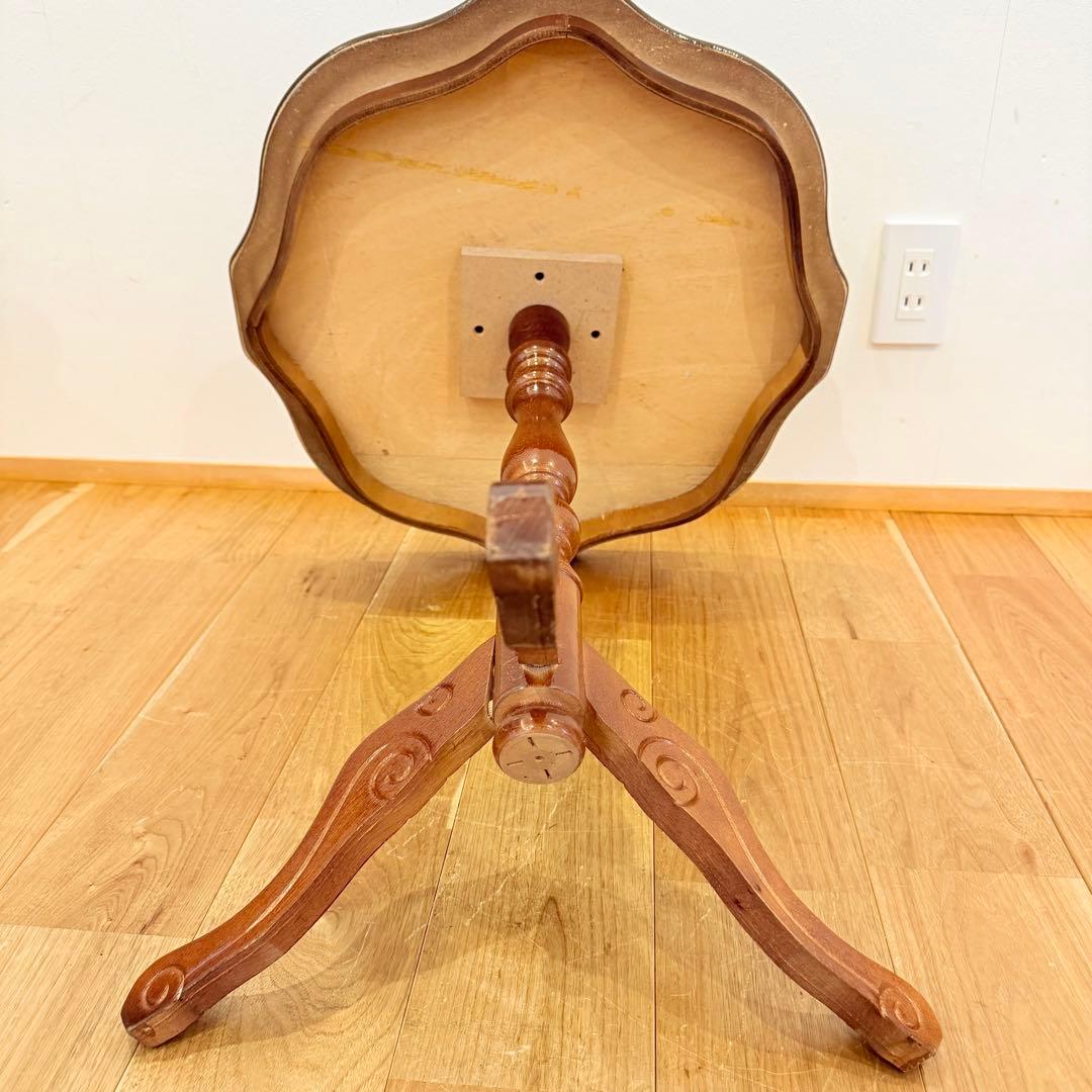 イタリア製 象嵌 猫脚 サイドテーブル コーヒーテーブル 家具 机 アンティーク